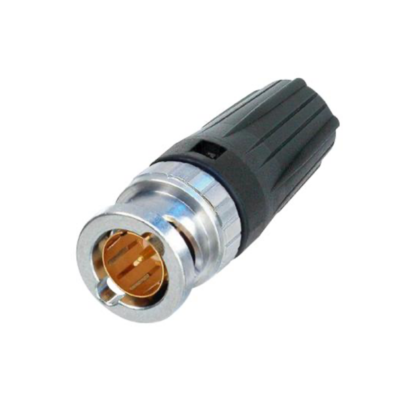 Neutrik BNC HD connector rearTWIST met zwarte tule tbv 1855A